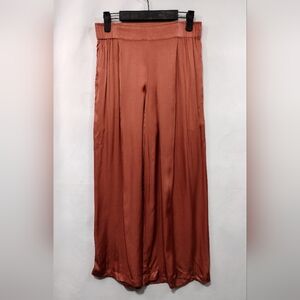 NWOT YFB Yona Wide Leg Cropped Pants Women XS Orange Baggy Boho Retro Minimalist